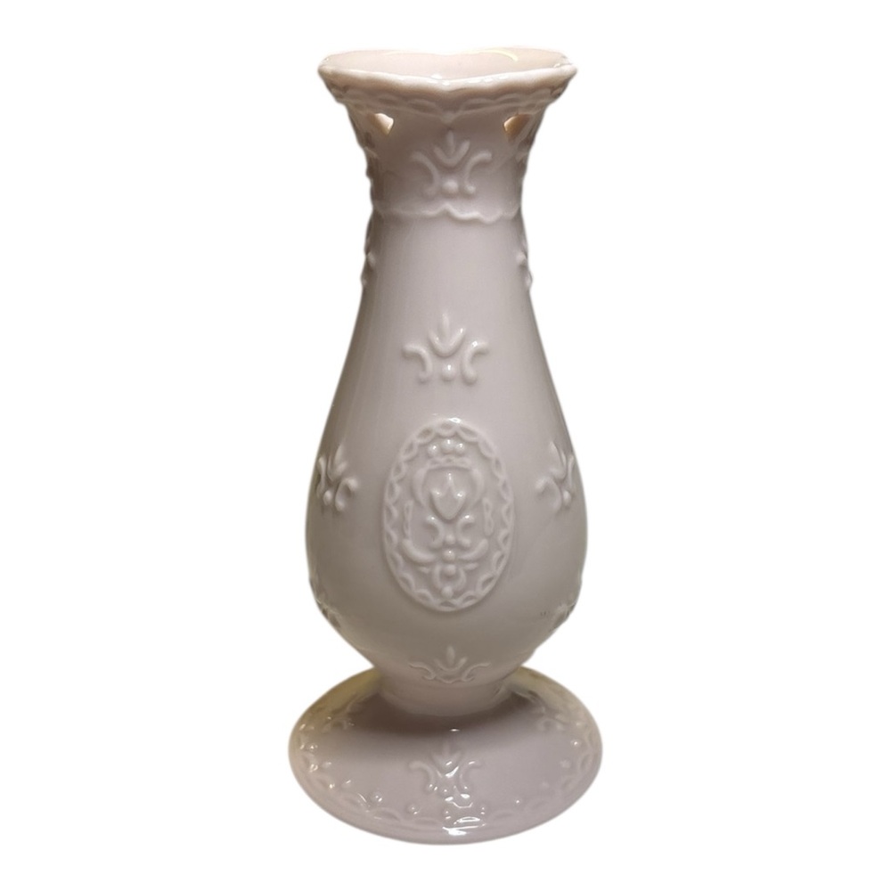 Pastel Lace By Skye Mcghie Pink Porcelain Vase 6” Vintage Floral Coquette